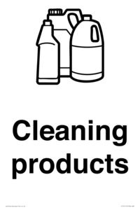 Dementia Cleaning products sign